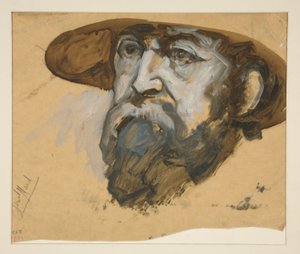 Estudio para el general Meade: boceto para el mural del edificio del capitolio estatal en Harrisburg, Pensilvania, 1902-1911 (completado por John Singer Sargent) de Edwin Austin Abbey