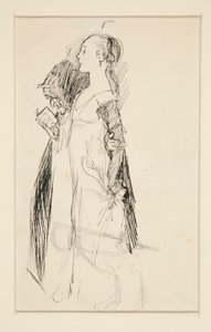 Estudio para La educación de Isabella (pintura al óleo) de Edwin Austin Abbey