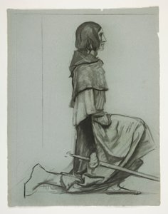 Estudio para The Key to the Castle, de The Quest of the Holy Grail (una serie de quince pinturas para la Biblioteca Pública de Boston, terminada en 1901)