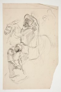 Estudio para The Quest of the Holy Grail (serie de quince pinturas para la Biblioteca Pública de Boston, completada en 1901) de Edwin Austin Abbey