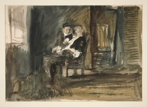 Estudio para La letra escarlata (pintura al óleo) de Edwin Austin Abbey