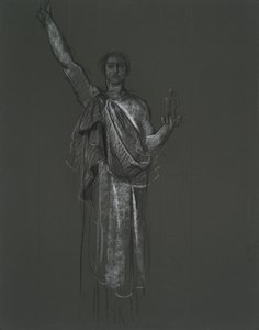 Estudio para la figura alegórica del arte, rondel en la rotonda del edificio del capitolio del estado de Pensilvania, Harrisburg, 1902-1911 de Edwin Austin Abbey
