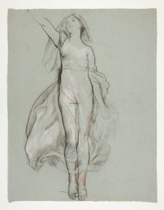 Estudio para figura central en de Edwin Austin Abbey