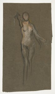Estudio para figura central en de Edwin Austin Abbey