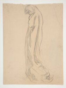 Estudio para figura de 10 pm en de Edwin Austin Abbey