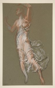 Estudio para figura de 3 pm en de Edwin Austin Abbey