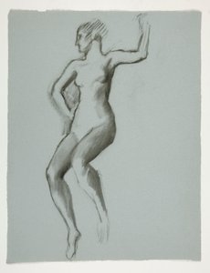 Estudio para figura de 4 pm en de Edwin Austin Abbey