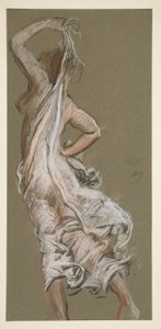 Estudio para figura de 5 pm en de Edwin Austin Abbey