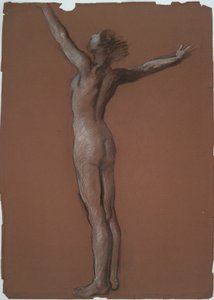 Estudio para la figura de las 6 am en de Edwin Austin Abbey