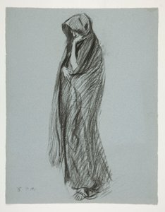 Estudio para figura de 8 pm en de Edwin Austin Abbey