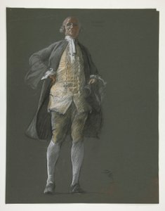 Estudio para la figura del Representante Robert Morris en de Edwin Austin Abbey