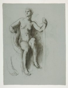 Estudio para figura del Genio de Estado, en el de Edwin Austin Abbey