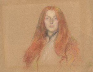 Estudio para la cabeza de Ofelia