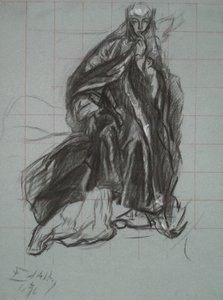 Estudio para la Reina, de The Play Scene, Hamlet, acto 3, escena 2