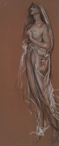 Estudio para la figura de las 4 am(?) en de Edwin Austin Abbey