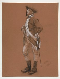 Estudio para la figura del General Anthony Wayne, en el de Edwin Austin Abbey
