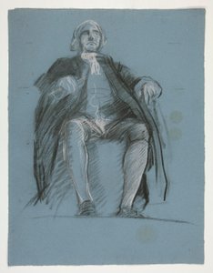 Estudio para la figura del General John Peter Gabriel Muhlenberg, en el de Edwin Austin Abbey