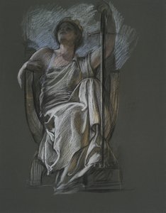Estudio para la figura de El Genio de Pensilvania en de Edwin Austin Abbey