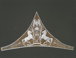 Estudio de detalles decorativos triangulares, en el edificio del capitolio del estado de Pensilvania, Harrisburg, 1902-1911 de Edwin Austin Abbey