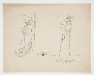 Estudio de dos figuras, de Love de Edwin Austin Abbey