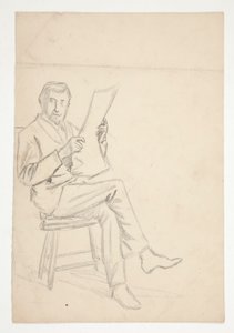 estudio de un hombre leyendo de Edwin Austin Abbey