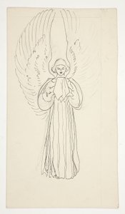 Estudio de un ángel, para La búsqueda del Santo Grial (serie de quince pinturas para la Biblioteca Pública de Boston, completada en 1901)