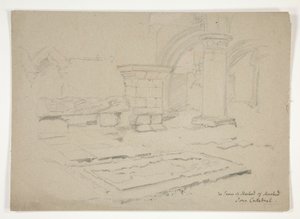 La tumba de MacLeod de MacLeod: Catedral de Iona de Edwin Austin Abbey
