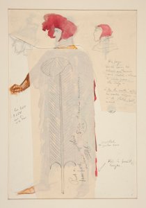 El rey armado, boceto de vestuario para Henry Irving de Edwin Austin Abbey