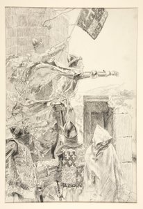 El Rey en la pared del Castillo de Flint;