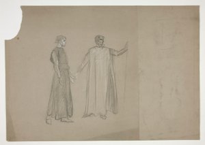 Dos cifras: estudio inicial para de Edwin Austin Abbey