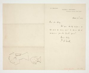 Dos bocetos de un busto de Edwin Austin Abbey