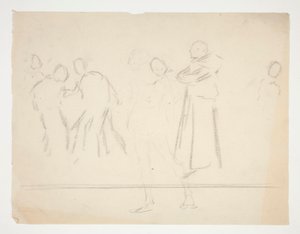 Ilustración no identificada de Edwin Austin Abbey