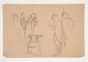 Ilustración no identificada de Oliver Goldsmith de Edwin Austin Abbey