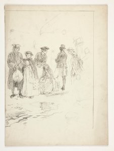 Ilustración sin título de Oliver Goldsmith de Edwin Austin Abbey