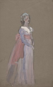 Mujer con vestido Imperio - estudio de vestuario para La Tosca