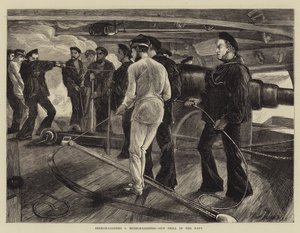 Cargadores de retrocarga vs Cargadores de avancarga, ejercicio de armas en la marina