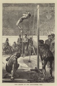 Salto con pértiga en el Agricultural Hall de Edwin Buckman