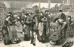 El mercado de flores, Covent Garden, Londres de Edwin Buckman