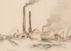 Brick Works (pastel sobre papel)