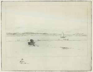 En el estuario (grabado) de Edwin Butler Bayliss