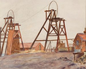 Ruedas de foso (acuarela sobre papel) de Edwin Butler Bayliss