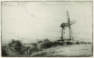 El molino de viento (grabado) de Edwin Butler Bayliss