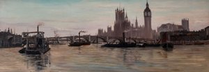 El Támesis en Westminster, 1878 de Edwin Edwards