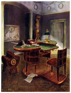Escritorio de campaña de Napoleón I, Chateau de la Malmaison, Francia, 1911-1912 de Edwin Foley