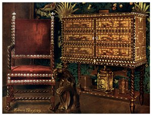Grupo de muebles continentales de finales del siglo XVI, 1910