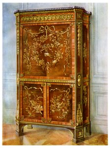 Secretaire vertical con incrustaciones de ormolu, francés, 1911-1912 de Edwin Foley