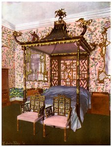 El Dormitorio Chino de Chippendale, Casa Badminton, Gloucestershire, 1911-1912 de Edwin Foley