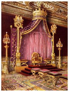 Sala del trono en el Palacio de Fontainebleau, Francia, 1911-1912