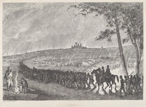 Entrando en el Campamento por la Noche de Edwin Forbes