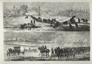 Marchando bajo la lluvia de Edwin Forbes